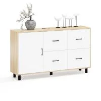 Комод 125-1504 дуб сонома/белый