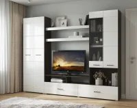 Гостиная Альфа венге/белый глянец