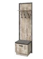 Тумба с вешалкой Амели дуб юкон/бетон темный