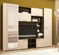 Стенка Флора-2 венге/дуб молочный