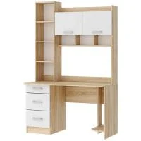 Стол компьютерный ПКС-5 дуб сонома/белый глянец