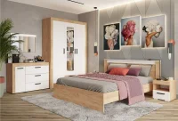 Спальный гарнитур Адель дуб крафт золотой/белый