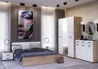 Спальня Ненси дуб крафт золотой/белый глянец