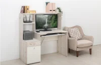 Стол компьютерный Комфорт 12.70 белый шагрень/винтаж