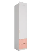 Шкаф Лавис ШД 450.1 белый/персик софт