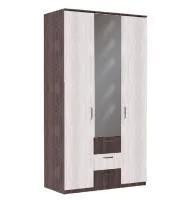 Шкаф 3-х створчатый Александра-4 ясень анкор темный/ясень анкор светлый