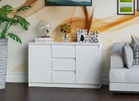 Комод-тумба три ящика и две дверки МК 1200.3 белый