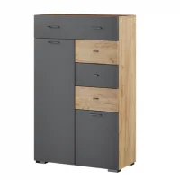 Комод Дублин гикори рокфорд/графит серый