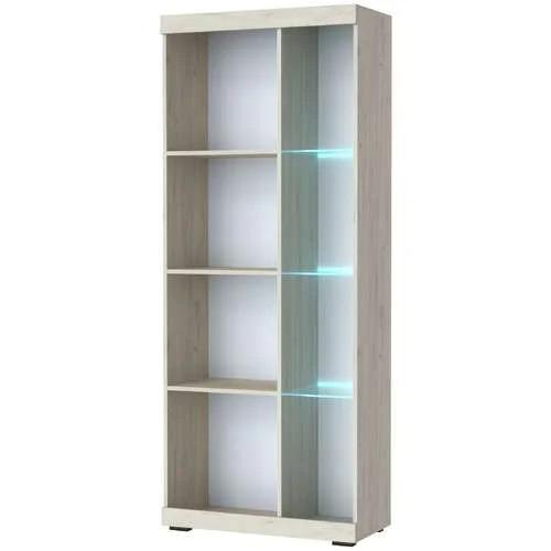 Шкаф-витрина Соната ШВС-800 дуб крафт белый/антрацит