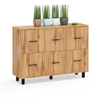 Комод 6 ящиков 127-1204 дуб вотан