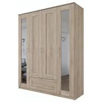 Шкаф Сириус комбинированный 4 двери 1 ящик (2 зеркала) сонома