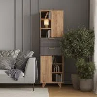 Стеллаж Ньерд дуб вотан/черника