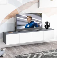 ТВ-тумба подвесная Сити-11 графит/белый ТВ-тумба подвесная Сити-11 графит/белый