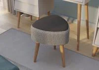 Банкетка 6-5134 Ева черная с рисунком