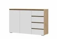 Комод Хелен КМ-06 дуб крафт золотой/белый