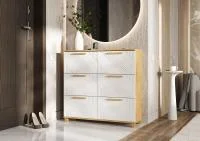 Обувница Ирис 1000 браш вайт/дуб крафт