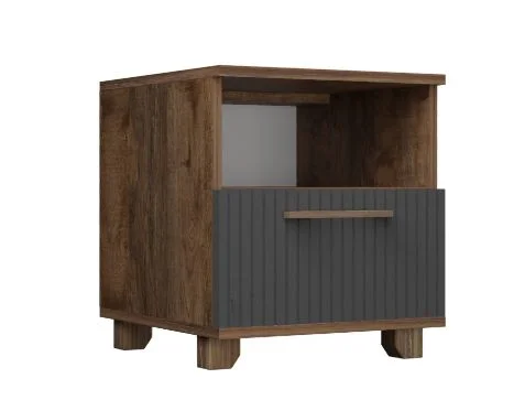 Тумба прикроватная Копенгаген с ящиком дуб самдал/серый графит