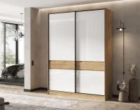 Шкаф-купе Роджинамиф 1800 дуб крафт/белый глянец