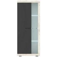 Шкаф-витрина Соната ШВС-800 дуб крафт белый/антрацит