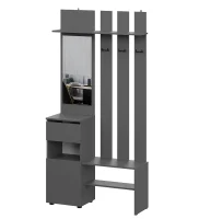 Вешалка с зеркалом Денвер графит серый