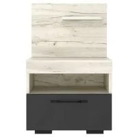 Тумба прикроватная Соната ТС-450 дуб крафт белый/антрацит