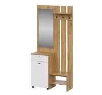 Вешалка Милан дуб золотой/белый матовый (исполнение 1)