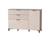 Комод Тоскана с 1 дверцей и 3 ящиками дуб табачный/бисквит