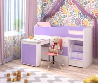 Кровать чердак Малыш 1800 белый/ирис