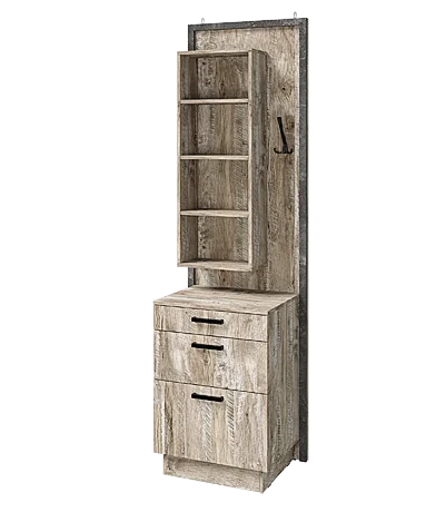 Тумба с зеркалом Амели дуб юкон/бетон темный