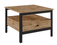 Стол журнальный Лофт дуб вотан/черный