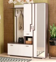 Прихожая Саша-6 ясень анкор темный/ясень анкор светлый (правая)