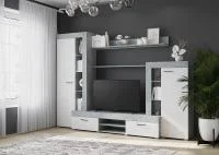 Гостиная Дельта белый/бетон