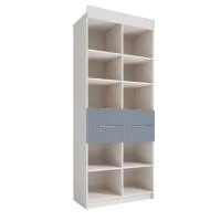 Стеллаж Лавис СД 900.1 белый/лазурь софт