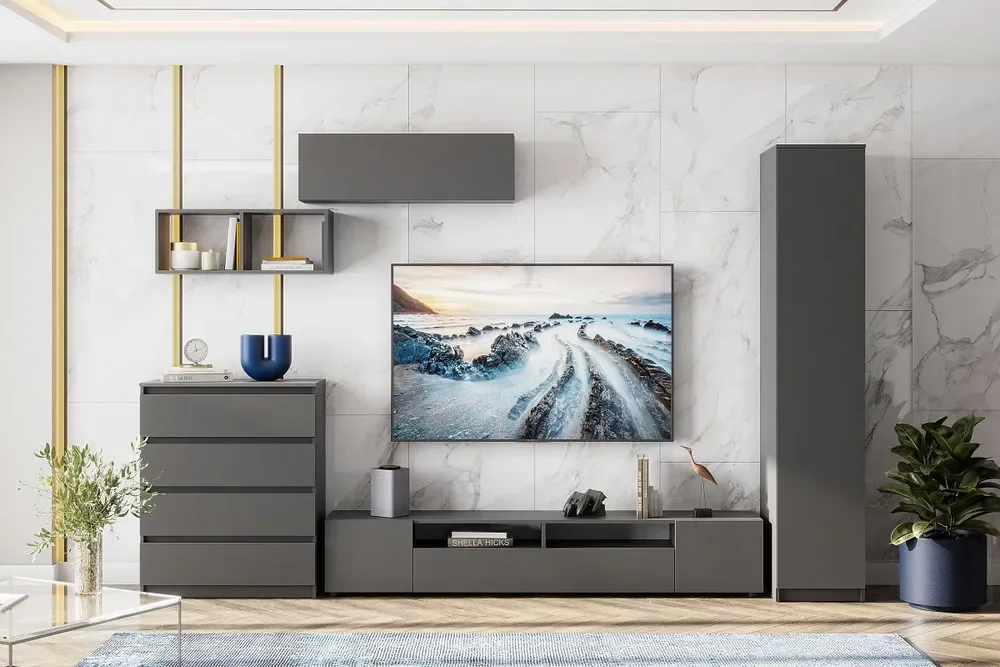 Модульная мебель Денвер графит серый Модульная мебель Денвер графит серый