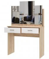 Столик туалетный Беатрис дуб сонома/белый глянец