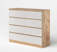 Комод Охта Лайт 1200.8 дуб вотан/белый