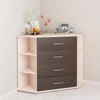 Комод Катрин-7 дуб молочный/венге