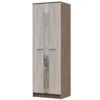 Шкаф 2-х створчатый Ольбия ясень шимо темный/шимо светлый