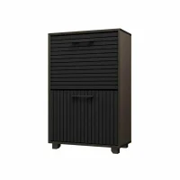 Обувница Копенгаген 2 ящика венге/черный матовый