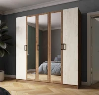 Шкаф Вегас 2000 дуб крафт табачный/дуб крафт белый