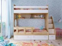 Кровать двухъярусная Юниор-1 ясень/белый