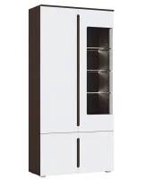 Шкаф с подсветкой Ким венге/белый глянец