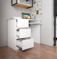 Стол письменный Мори МС-6 левый белый