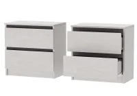 Тумба 2 ящика Кэт-1 ясень анкор светлый/графит