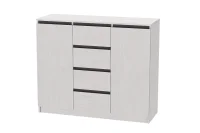 Комод 2 створки/ящики Кэт-1 ясень анкор светлый/графит