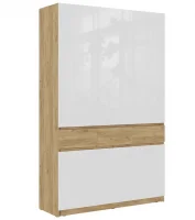 Шкаф Бостон ШК-002 дуб крафт золотой/белый глянец