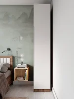 Шкаф Роза 450 орех франклин/белый софт тренто