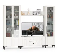 Модульная гостиная Валенсия белый шагрень