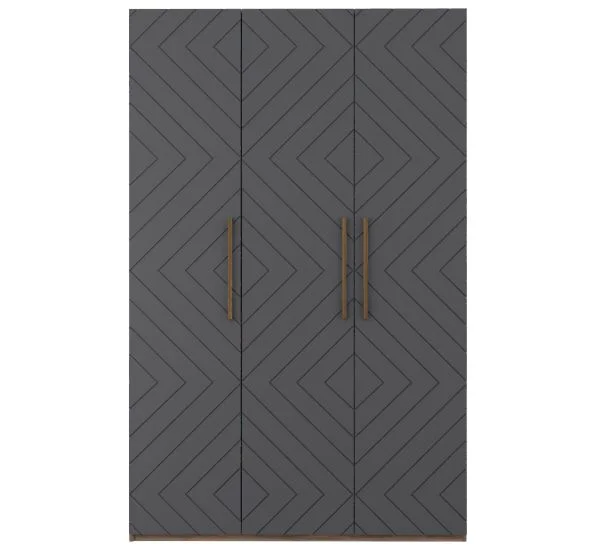 Шкаф 3-х створчатый Копенгаген дуб самдал/серый графит