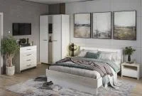 Модульная спальня Дублин дуб крафт белый/белый